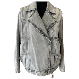IRO Giacca in denim grigio Noumi