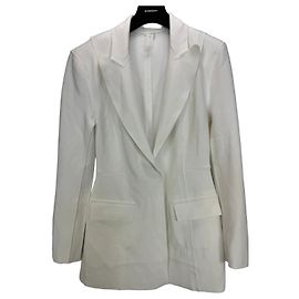 Norma Kamali Blazer bianco in misto poliestere