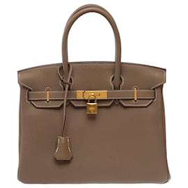 Bolso HERMES Birkin 30 en Cuero Étoupe - 103700 - Hermès