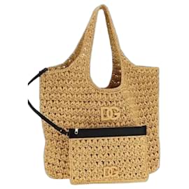 Borsa Tote in paglia Dolce & Gabbana con pochette