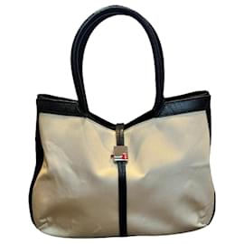 Sac à main Bally en cuir et tissu