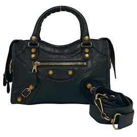 Mini borsa tote in pelle Balenciaga Giant City