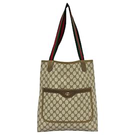 GUCCI Vintage Sherry Line GG Logo Tote Bag