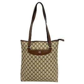 Gucci Vintage GG Logo Ledertote Bag