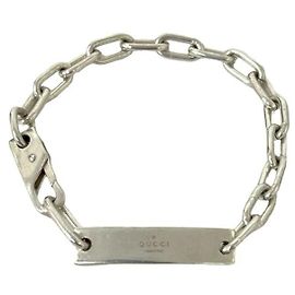 Pulsera de cadena con placa de identificación Gucci Vintage