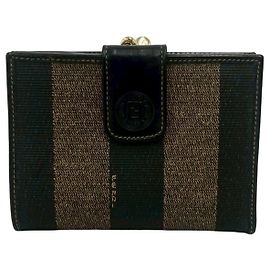 FENDI Vintage Pecan Leder Bi-fold Portemonnaie