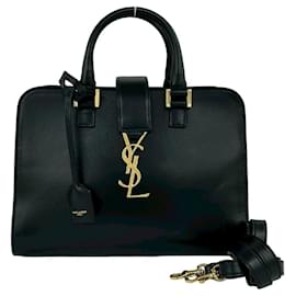Sac à main en cuir noir Yves Saint Laurent