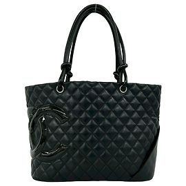 Borsa Tote in pelle Chanel Cambon Line Coco Mark