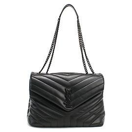 Borsa a tracolla in pelle di vitello nera Saint Laurent
