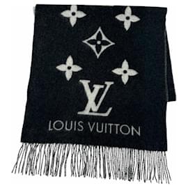 Stola in cashmere nero Louis Vuitton
