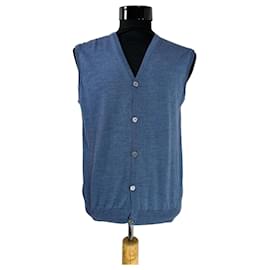 Boggi Milano V-Ausschnitt Weste Blau - Autre Marque