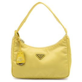 Mini bolso de hombro Prada Yellow Mini Tessuto Re Edition 2000