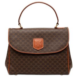 Céline Borsa Celine in tela rivestita Macadam marrone