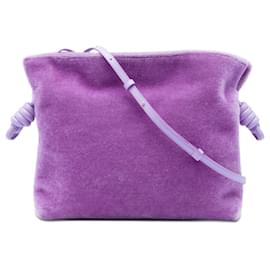 Clutch Flamenco Knot in mohair viola media LOEWE