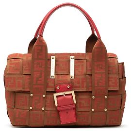 Bolso Fendi Brown Zucca Canvas Crossword