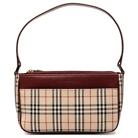 Burberry Beige House Check Canvas Schultertasche