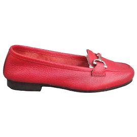 Autre Marque Andrea Ventura Firenze Rote Leder-Loafer