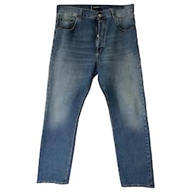  Balenciaga Mid-Rise Jeans in Blue Cotton