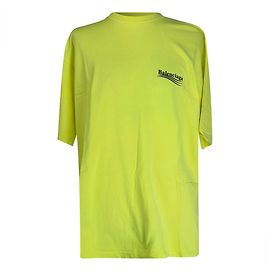 Camiseta Balenciaga Political Campaign em algodão amarelo