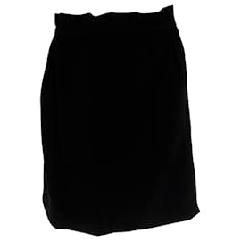 Minifalda Versace con cintura fruncida en viscosa negra