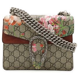 Borsa a tracolla 2 way Gucci Dionysus GG Blooms in tela rivestita