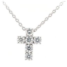 Autre Marque Collana a Croce con Diamanti De Beers Au750