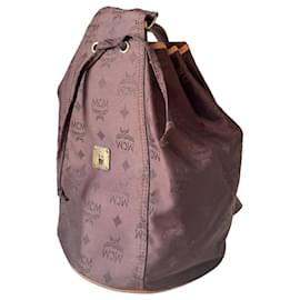 MCM Vintage Nylon  Slingbag Rucksack aus braunem Monogramm-Canvas