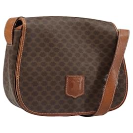 Céline Borsa a Spalla CELINE Macadam Canvas PVC Pelle Marrone Oro Aut 187736