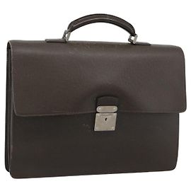 LOUIS VUITTON Taiga Robusto 1 Business Bag Grizzly M31058 LV Auth ka4954