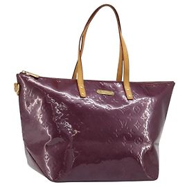 LOUIS VUITTON Monogram Vernis Bellevue GM Tote Bag Violet M93588 LV Auth 187276