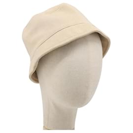Chapeau CHANEL en toile S Beige CC Auth mr2524A - Chanel
