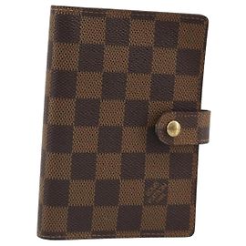 LOUIS VUITTON Damier Ebene Agenda PM Day Planner Cover R20700 LV Auth mr2618