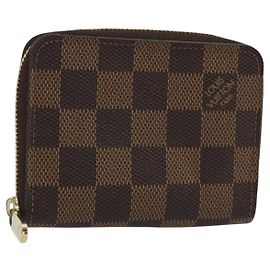 LOUIS VUITTON Damier Ebene Zippy Coin Purse N63070 LV Auth 188104M