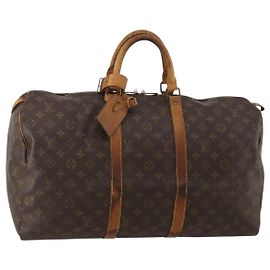 LOUIS VUITTON Sac Boston Monogram Keepall 50 M41426 LV Auth 188712