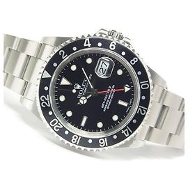 ROLEX GMT MasterII lunetta nera 16710 serie P Uomo