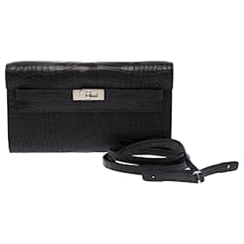 Hermès Borsa HERMES Kelly to go in Pelli Esotiche Nero - 103689