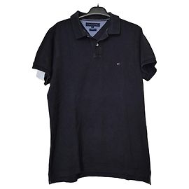 Polo Tommy Hilfiger Uomo Slim Fit in Piqué - Nero