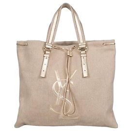 Bolso Shopper Vintage Saint Laurent con Logo Signature - De segunda mano