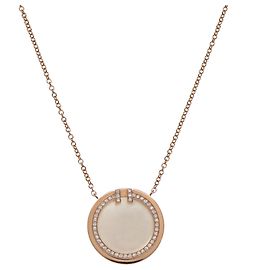 Colar com pingente Tiffany & Co. 0.05ct Diamond T Circle