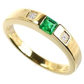 Tiffany 18K Gelbgold-Ring mit Diamant und Smaragd - Tiffany & Co