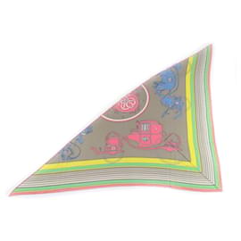 Sciarpa triangolare in cashmere Exlibris Hermès