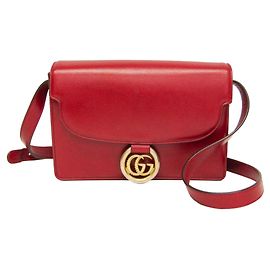 Borsa a tracolla in pelle Gucci GG Marmont Double G 589474 da donna
