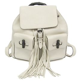 Zaino in pelle da donna Gucci Bamboo 370833