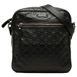 Gucci Black Guccissima Crossbody