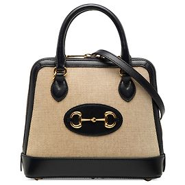 Sac à main Gucci Beige Small Canvas Horsebit 1955