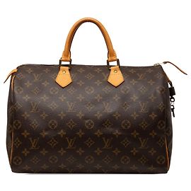 Louis Vuitton Marrone Monogram Speedy 35