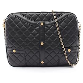 Borsa a tracolla Chanel in agnello nero