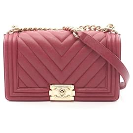 Borsa a tracolla Chanel Boy in Bordeaux
