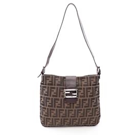 Borsa a tracolla Fendi in tela Zucca e pelle