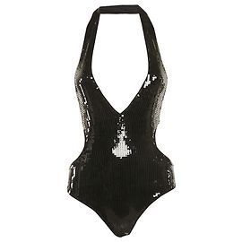Saint Laurent Bañador negro con lentejuelas